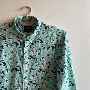 American Eagle Long Sleeve Tropical Shirt XL
